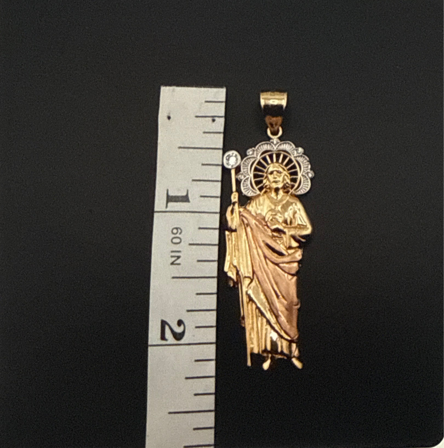 14k Medium Gold San Judas Pendant