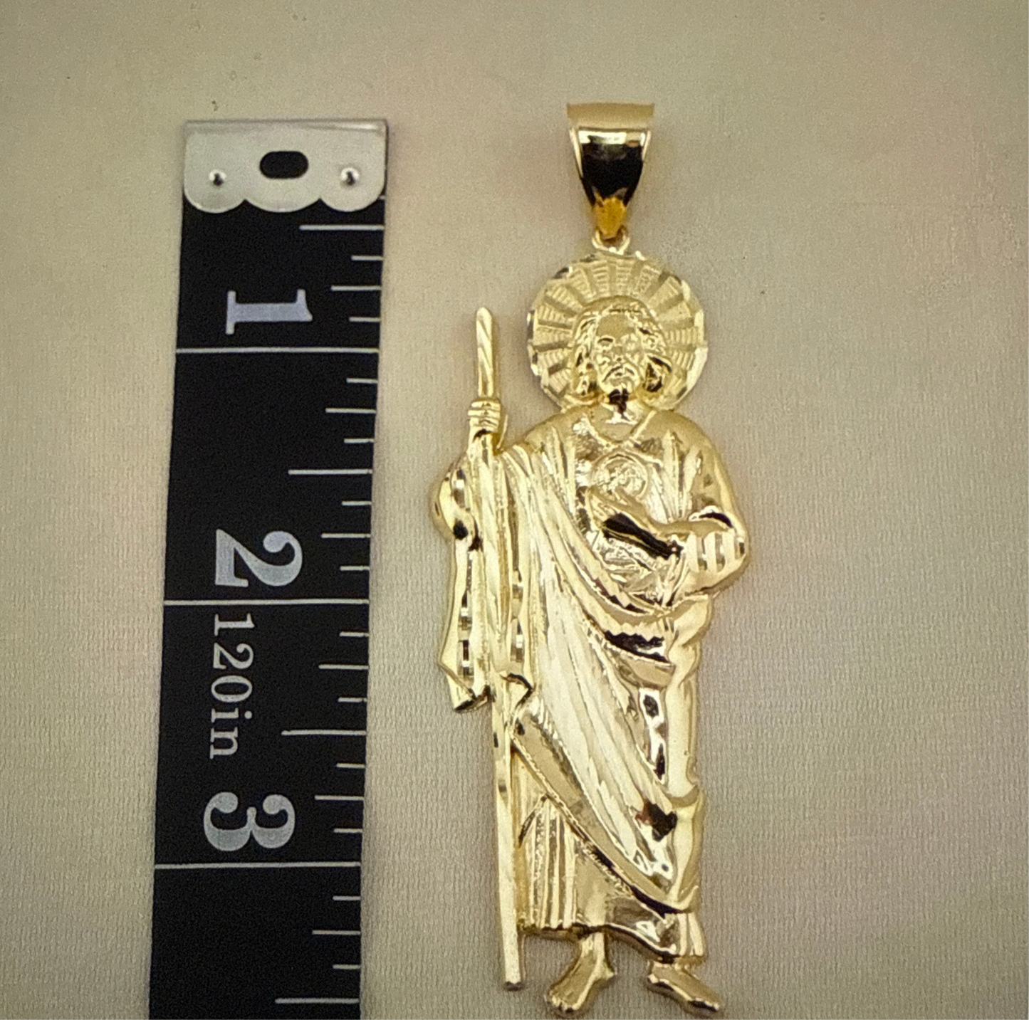 14k Gold Large San Judas Pendant