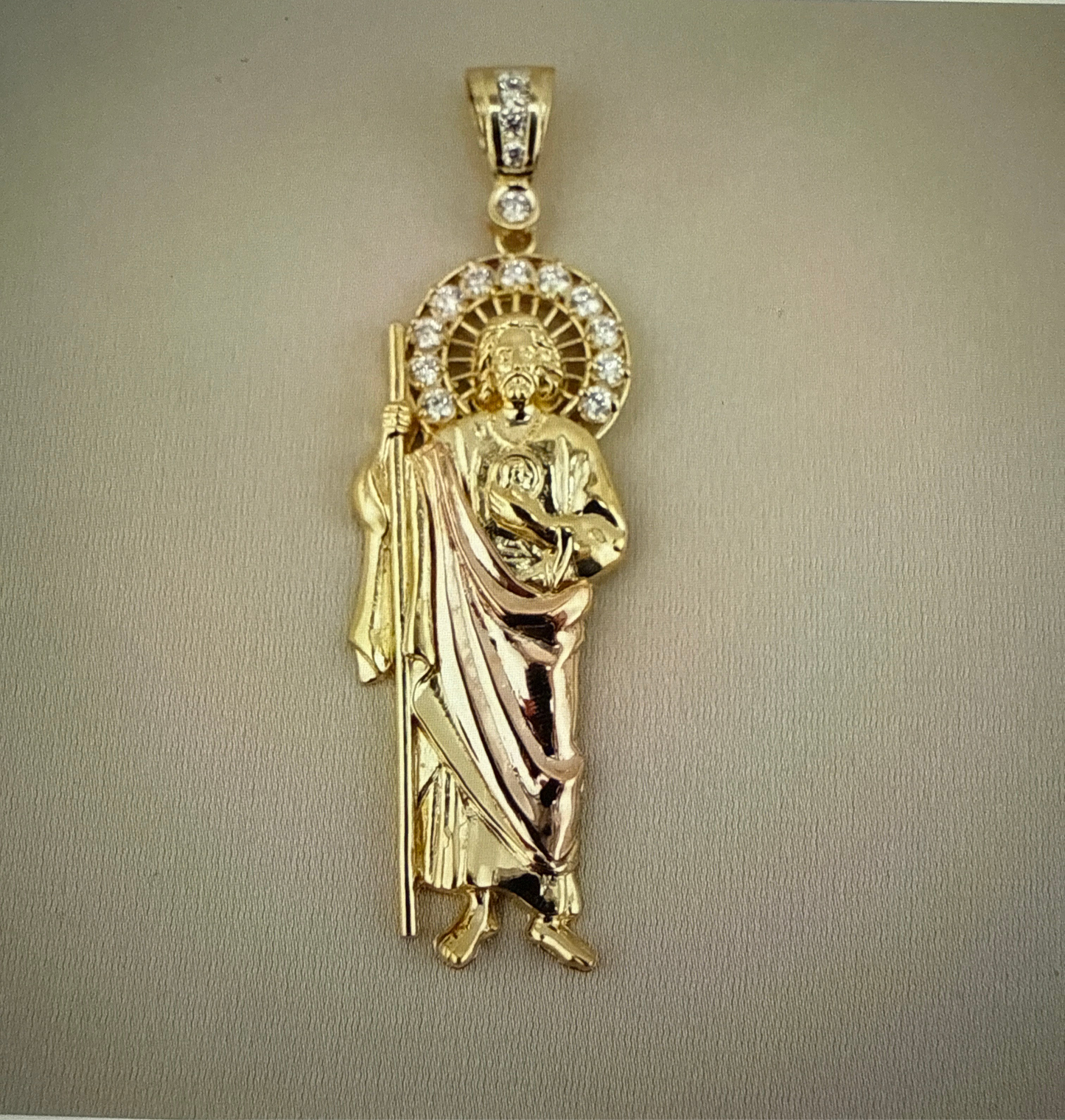 14k Medium San Judas Chain Set